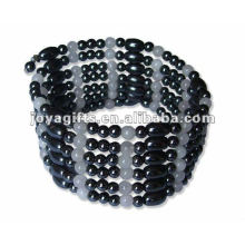 Magnetic Rose Quartz Beaded Wrap Bracelets &amp; Collier 36 &quot;